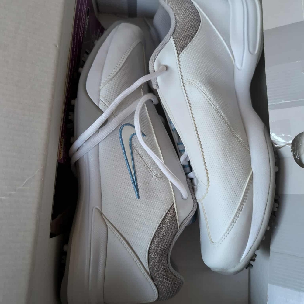 Nike White and Gray Athletic Shoes for Versatile Performance